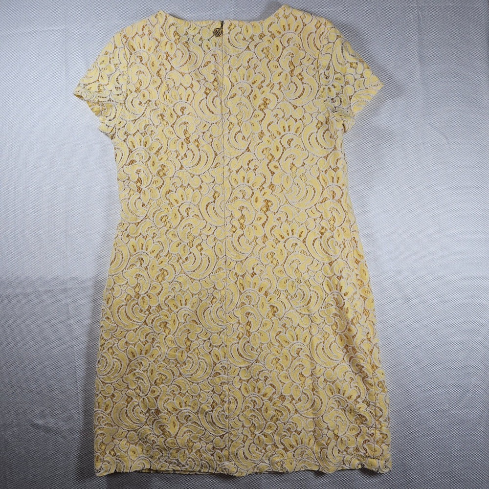 Tommy Hilfiger Yellow White Floral Lace Shift Dress Size 14 - Picture 5 of 6